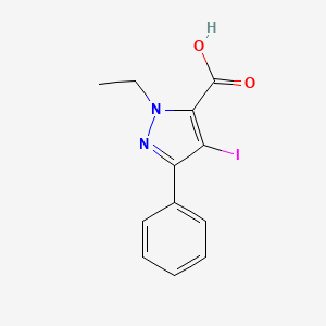 molecular formula C12H11IN2O2 B1483647 1-乙基-4-碘-3-苯基-1H-吡唑-5-羧酸 CAS No. 2098132-24-0