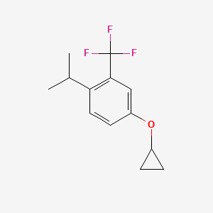 molecular formula C13H15F3O B14836478 4-Cyclopropoxy-1-isopropyl-2-(trifluoromethyl)benzene 