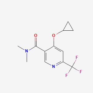 molecular formula C12H13F3N2O2 B14836479 4-Cyclopropoxy-N,N-dimethyl-6-(trifluoromethyl)nicotinamide 