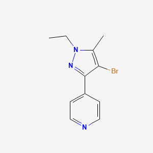 4-(4-bromo-1-ethyl-5-methyl-1H-pyrazol-3-yl)pyridine