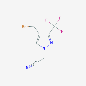 2-(4-(bromomethyl)-3-(trifluoromethyl)-1H-pyrazol-1-yl)acetonitrile