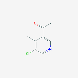 molecular formula C8H8ClNO B14836500 1-(5-Chloro-4-methylpyridin-3-YL)ethanone 