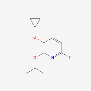 molecular formula C11H14FNO2 B14836511 3-Cyclopropoxy-6-fluoro-2-isopropoxypyridine 