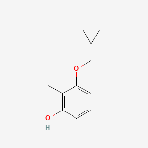 molecular formula C11H14O2 B14836551 3-(Cyclopropylmethoxy)-2-methylphenol 