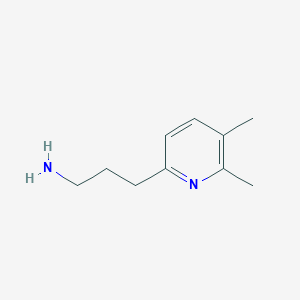 molecular formula C10H16N2 B14836560 3-(5,6-Dimethylpyridin-2-YL)propan-1-amine CAS No. 1393552-46-9