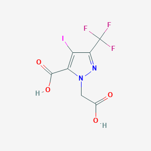 1-(carboxymethyl)-4-iodo-3-(trifluoromethyl)-1H-pyrazole-5-carboxylic acid