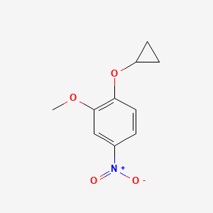 molecular formula C10H11NO4 B14836575 1-Cyclopropoxy-2-methoxy-4-nitrobenzene 