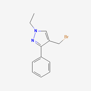 molecular formula C12H13BrN2 B1483660 4-(bromomethyl)-1-ethyl-3-phenyl-1H-pyrazole CAS No. 2090960-12-4