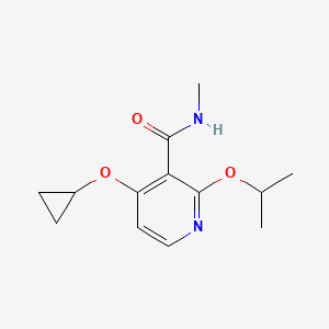 molecular formula C13H18N2O3 B14836620 4-Cyclopropoxy-2-isopropoxy-N-methylnicotinamide 