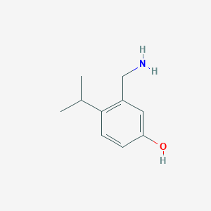 molecular formula C10H15NO B14836621 3-(Aminomethyl)-4-isopropylphenol 