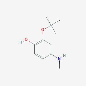 molecular formula C11H17NO2 B14836631 2-(Tert-butoxy)-4-(methylamino)phenol 