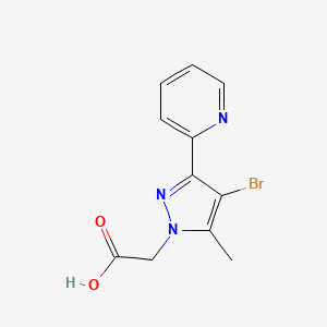 2-(4-bromo-5-methyl-3-(pyridin-2-yl)-1H-pyrazol-1-yl)acetic acid