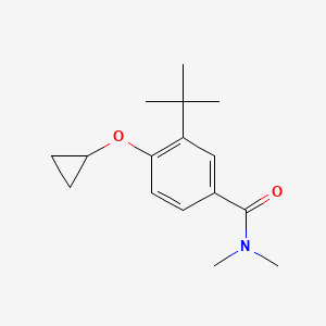 molecular formula C16H23NO2 B14836640 3-Tert-butyl-4-cyclopropoxy-N,N-dimethylbenzamide 