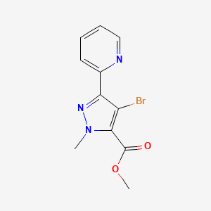 methyl 4-bromo-1-methyl-3-(pyridin-2-yl)-1H-pyrazole-5-carboxylate