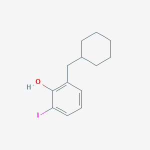 molecular formula C13H17IO B14836652 2-(Cyclohexylmethyl)-6-iodophenol 