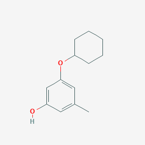 molecular formula C13H18O2 B14836664 3-(Cyclohexyloxy)-5-methylphenol 