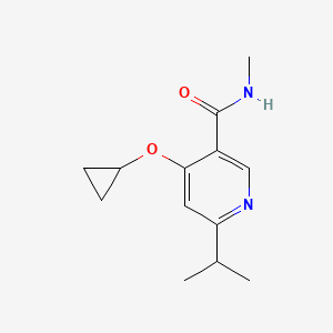 molecular formula C13H18N2O2 B14836681 4-Cyclopropoxy-6-isopropyl-N-methylnicotinamide 