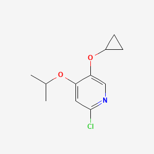 molecular formula C11H14ClNO2 B14836707 2-Chloro-5-cyclopropoxy-4-isopropoxypyridine 