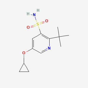 2-Tert-butyl-5-cyclopropoxypyridine-3-sulfonamide