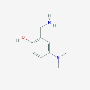 molecular formula C9H14N2O B14836711 2-(Aminomethyl)-4-(dimethylamino)phenol 