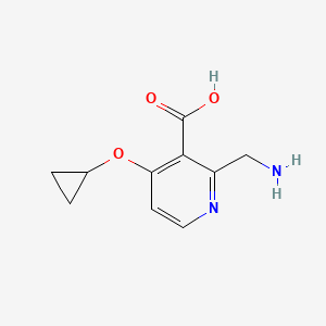 2-(Aminomethyl)-4-cyclopropoxynicotinic acid