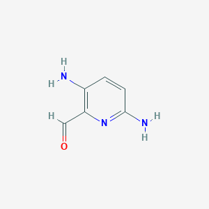 molecular formula C6H7N3O B14836739 3,6-Diaminopyridine-2-carbaldehyde 