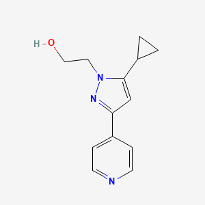 2-(5-cyclopropyl-3-(pyridin-4-yl)-1H-pyrazol-1-yl)ethan-1-ol