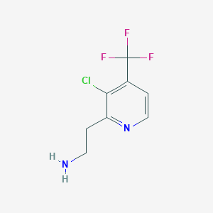 molecular formula C8H8ClF3N2 B14836755 2-[3-Chloro-4-(trifluoromethyl)pyridin-2-YL]ethanamine 