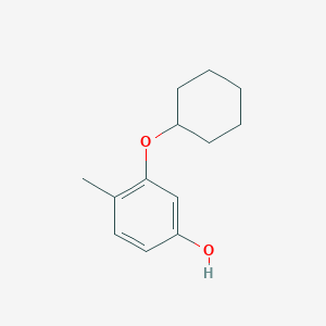 molecular formula C13H18O2 B14836762 3-(Cyclohexyloxy)-4-methylphenol 