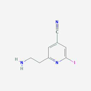 molecular formula C8H8IN3 B14836779 2-(2-Aminoethyl)-6-iodoisonicotinonitrile CAS No. 1393552-26-5