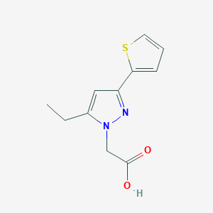 2-(5-ethyl-3-(thiophen-2-yl)-1H-pyrazol-1-yl)acetic acid