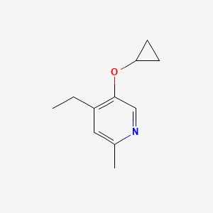 molecular formula C11H15NO B14836818 5-Cyclopropoxy-4-ethyl-2-methylpyridine 