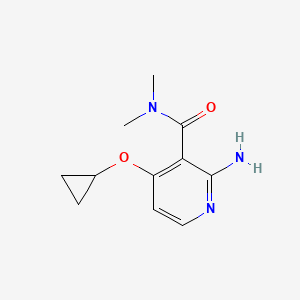 molecular formula C11H15N3O2 B14836820 2-Amino-4-cyclopropoxy-N,N-dimethylnicotinamide 