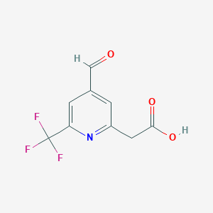 [4-Formyl-6-(trifluoromethyl)pyridin-2-YL]acetic acid