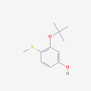 molecular formula C11H16O2S B14836846 3-(Tert-butoxy)-4-(methylsulfanyl)phenol 