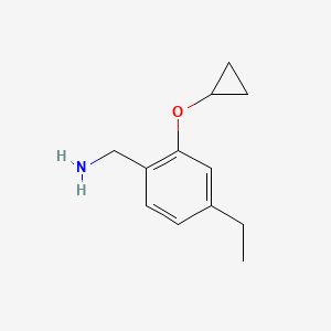 molecular formula C12H17NO B14836849 (2-Cyclopropoxy-4-ethylphenyl)methanamine 