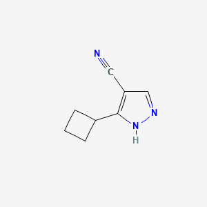 3-cyclobutyl-1H-pyrazole-4-carbonitrile