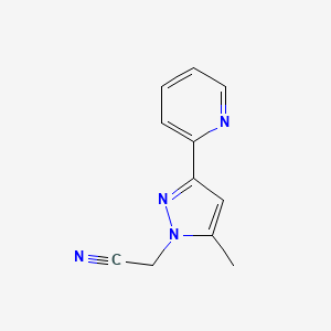2-(5-methyl-3-(pyridin-2-yl)-1H-pyrazol-1-yl)acetonitrile