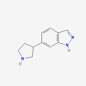 molecular formula C11H13N3 B14836876 6-(Pyrrolidin-3-YL)-1H-indazole 