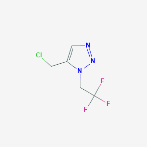 molecular formula C5H5ClF3N3 B14836888 5-(Chloromethyl)-1-(2,2,2-trifluoroethyl)-1H-1,2,3-triazole 