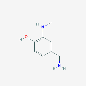 molecular formula C8H12N2O B14836896 4-(Aminomethyl)-2-(methylamino)phenol 