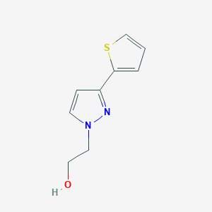 molecular formula C9H10N2OS B1483691 2-(3-(噻吩-2-基)-1H-吡唑-1-基)乙醇 CAS No. 1020708-41-1