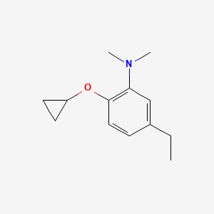 molecular formula C13H19NO B14836918 2-Cyclopropoxy-5-ethyl-N,N-dimethylaniline 