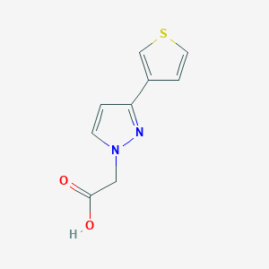 molecular formula C9H8N2O2S B1483692 2-(3-(thiophen-3-yl)-1H-pyrazol-1-yl)acetic acid CAS No. 2090610-59-4