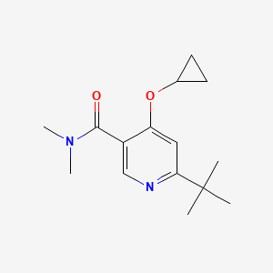 molecular formula C15H22N2O2 B14836922 6-Tert-butyl-4-cyclopropoxy-N,N-dimethylnicotinamide 