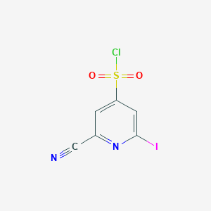 molecular formula C6H2ClIN2O2S B14836925 2-Cyano-6-iodopyridine-4-sulfonyl chloride 