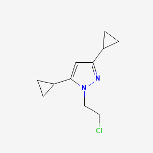1-(2-chloroethyl)-3,5-dicyclopropyl-1H-pyrazole