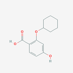 molecular formula C13H16O4 B14836941 2-(Cyclohexyloxy)-4-hydroxybenzoic acid 