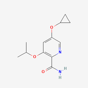 molecular formula C12H16N2O3 B14836952 5-Cyclopropoxy-3-isopropoxypicolinamide 