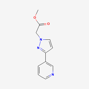 molecular formula C11H11N3O2 B1483697 methyl 2-(3-(pyridin-3-yl)-1H-pyrazol-1-yl)acetate CAS No. 2098046-03-6